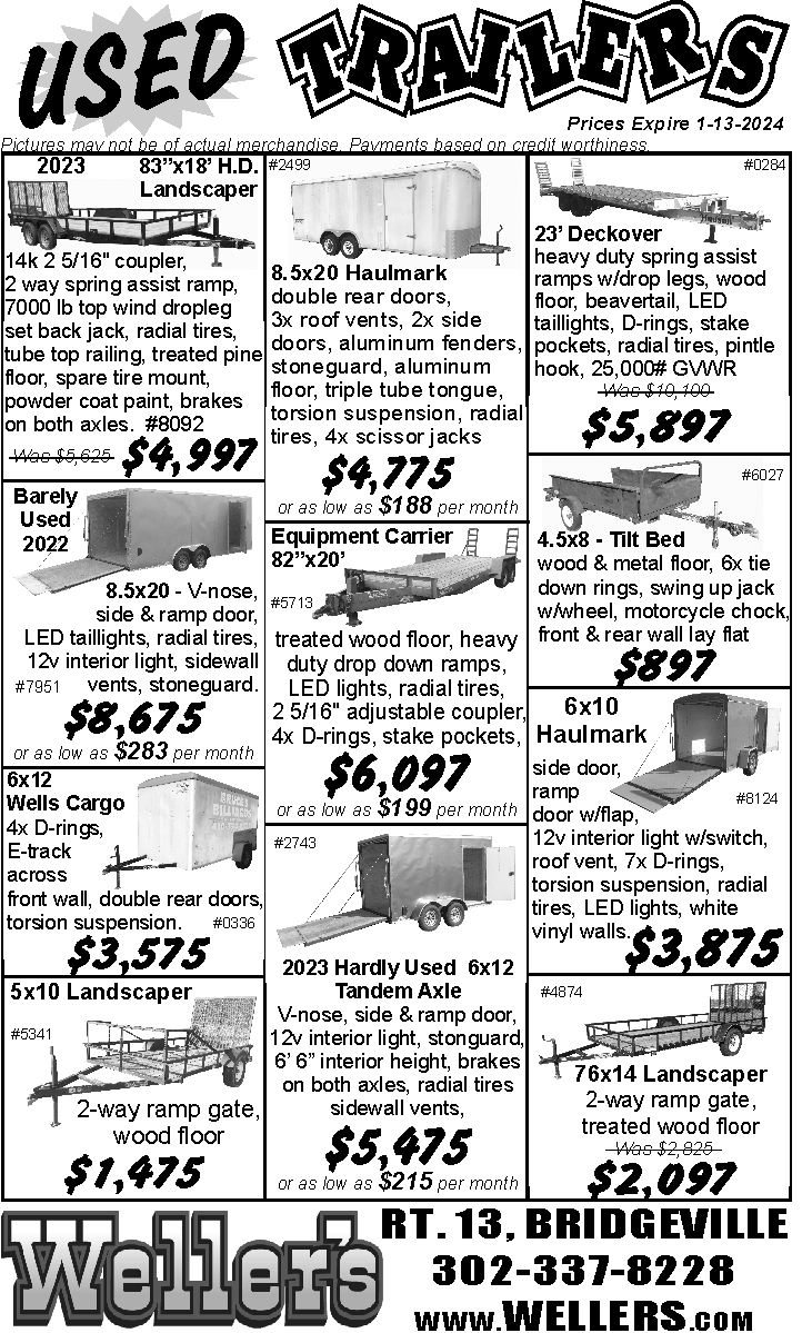 Current Promotions Trailers for Sale in Bridgeville, DE Cargo