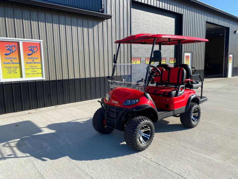 2023 ICON I40L 48v ELECTRIC GOLF CART 4 SEATER LIFTED LOADED & STREET LEGAL! 3d Trailer & Auto