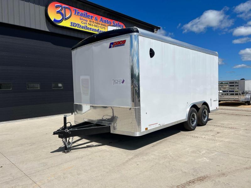 2023 Pace American 8.5' x 16' x 7' 10K GVW Cargo Sport Extra Tall w/ Barn Doors PREMIUM Enclosed Trailer 2023 Pace American 8.5' x 16' x 7' 10K GVW Cargo Sport Extra Tall w/ Barn Doors PREMIUM Enclosed Trailer