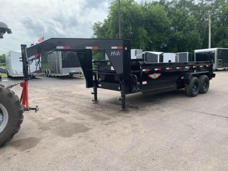 2020 H & H 83" x 16' 14k Gooseneck Dump Trailer 2020 H & H 83" x 16' 14k Gooseneck Dump Trailer