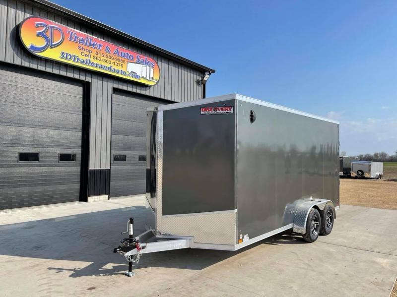 2022 Discovery 7' x 16' x 7' Aluminum UTV PKG Enclosed Trailer w/ Ramp 2022 Discovery 7' x 16' x 7' Aluminum UTV PKG Enclosed Trailer w/ Ramp