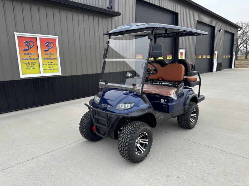 2023 ICON I40L 48v ELECTRIC GOLF CART 4 SEATER LIFTED LOADED & STREET LEGAL! 3d Trailer & Auto