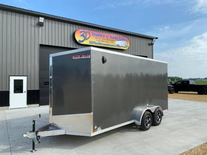2022 Discovery 7' x 16' x 7' Aluminum UTV PKG Enclosed Trailer w/ Ramp 2022 Discovery 7' x 16' x 7' Aluminum UTV PKG Enclosed Trailer w/ Ramp