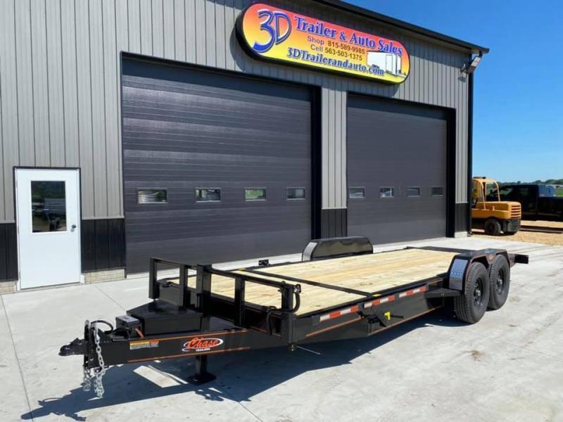 2023 Chase Trailers 22' 14K Split Deck Tilt Bed Equipment Trailer 3d