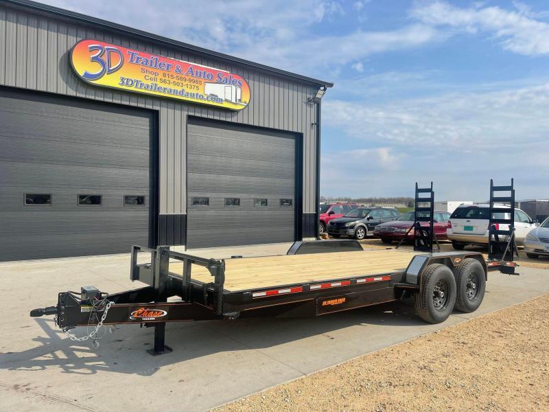 2022 Chase Trailers 20' 14K Equipment Trailer w/ FoldUp Ramps 3d