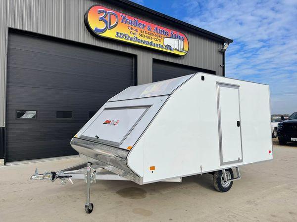 HFS 101" X 12' CROSSOVER ALUMINUM (2) PLACE SNOWMOBILE ENCLOSED TRAILER HFS 101" X 12' CROSSOVER ALUMINUM (2) PLACE SNOWMOBILE ENCLOSED TRAILER
