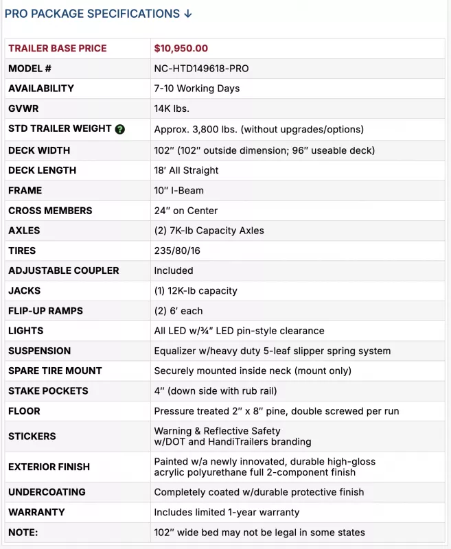 new Equipment / Flatbed Trailers HandiTrailers  for sale, in Denton, NC Thumbnail 12