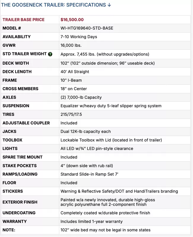 new Equipment / Flatbed Trailers HandiTrailers  for sale, in Sturtevant, WI Thumbnail 12