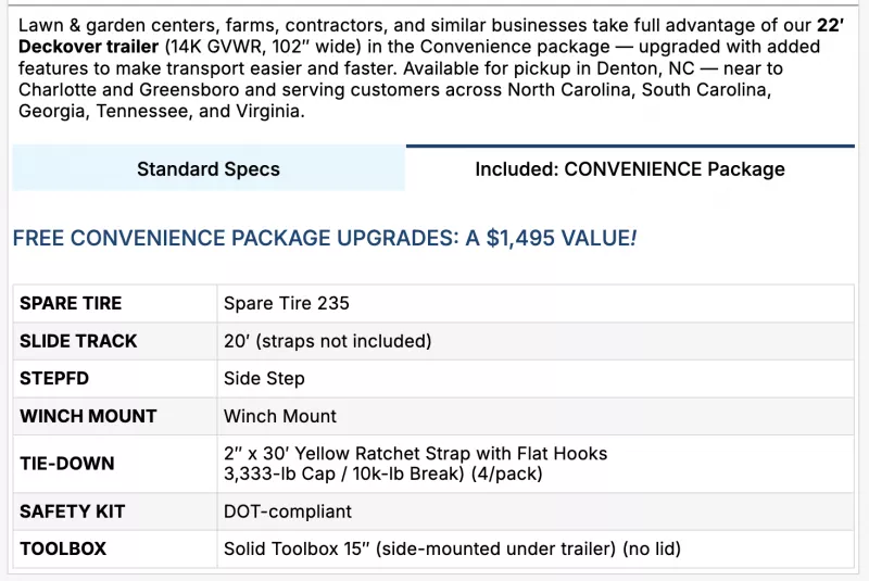 new Equipment / Flatbed Trailers HandiTrailers  for sale, in Denton, NC Thumbnail 11