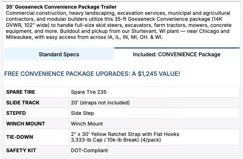 new Equipment / Flatbed Trailers HandiTrailers  for sale, in Sturtevant, WI Thumbnail 12