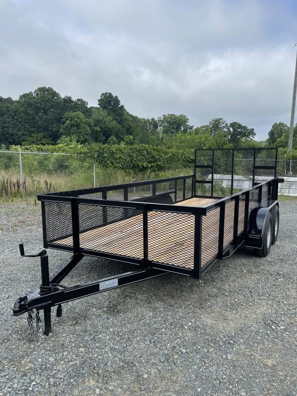 76X16' TANDEM AXLE UTILITY TRAILER (2' MESH SIDES) Max Built Trailers