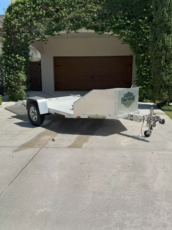ALUMA MC210 MOTORCYCLE TRAILER W/ EXTRAS