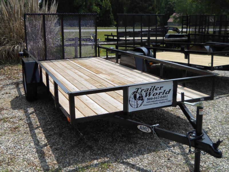  American Trailer 6'4"x14'  ANGLE, 4' Pinless Tube Gate, 2" Ball