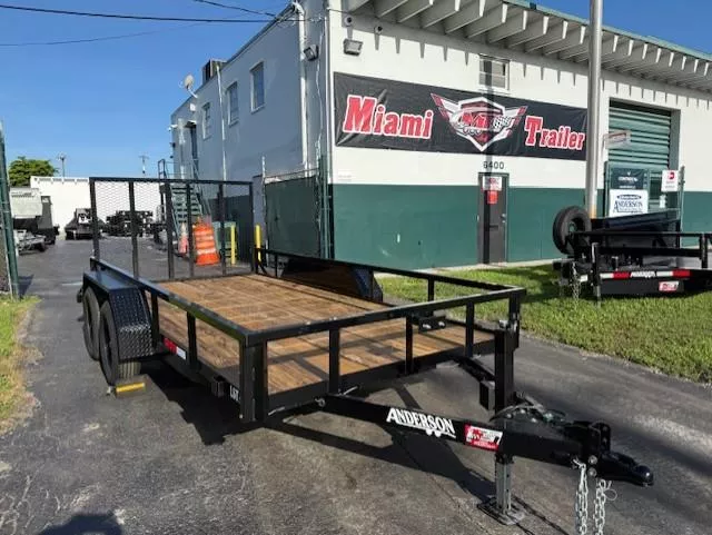 2025 Anderson Manufacturing 6X14 DOUBLE AXLE OPEN UTILITY Landscape Trailer