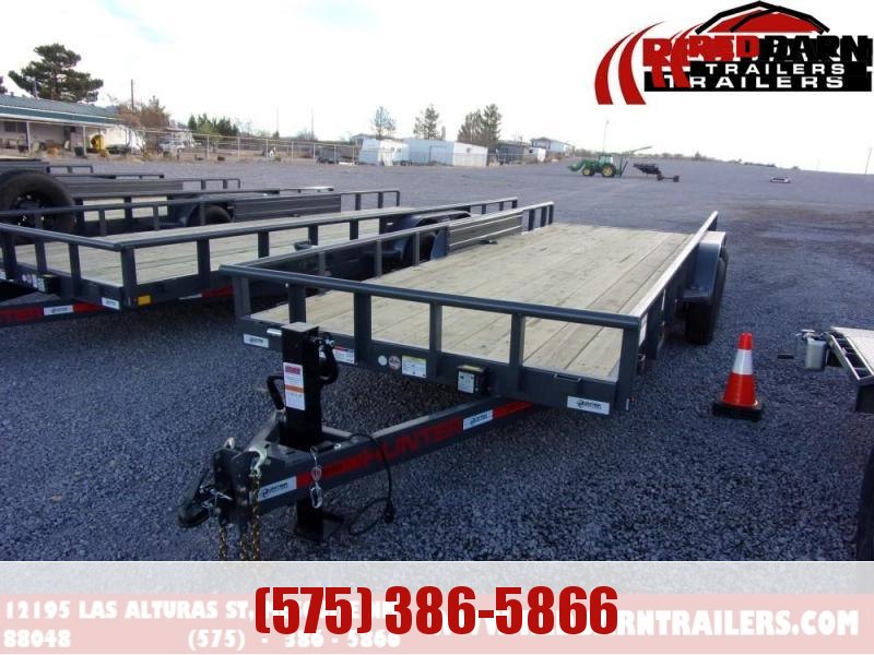 2022 Hunter 7 X 20, 14K, GRAY, 2 BRAKE, SLIDE IN RAMP Utility Trailer 2022 Hunter 7 X 20, 14K, GRAY, 2 BRAKE, SLIDE IN RAMP Utility Trailer