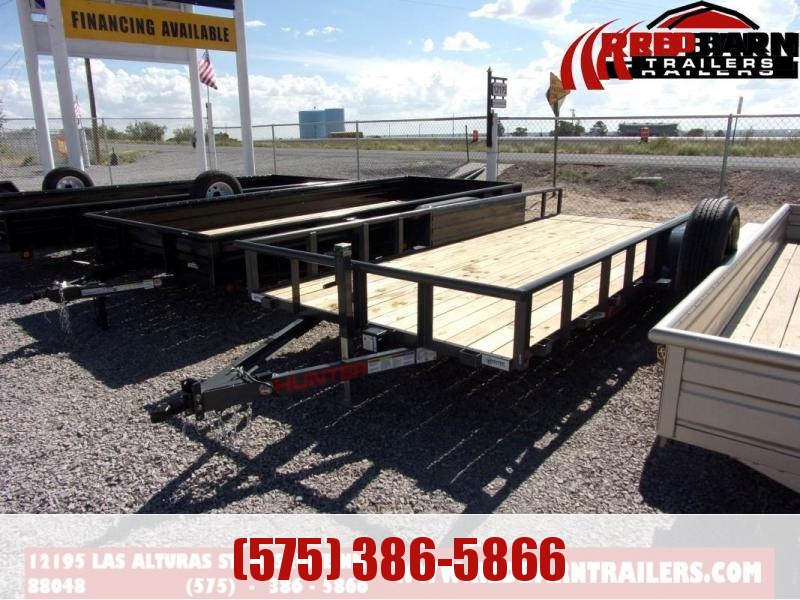 2022 Hunter 7 X18, 7K, GRAY, 1 BRAKE, SLIDE IN RAMPS Utility Trailer 2022 Hunter 7 X18, 7K, GRAY, 1 BRAKE, SLIDE IN RAMPS Utility Trailer