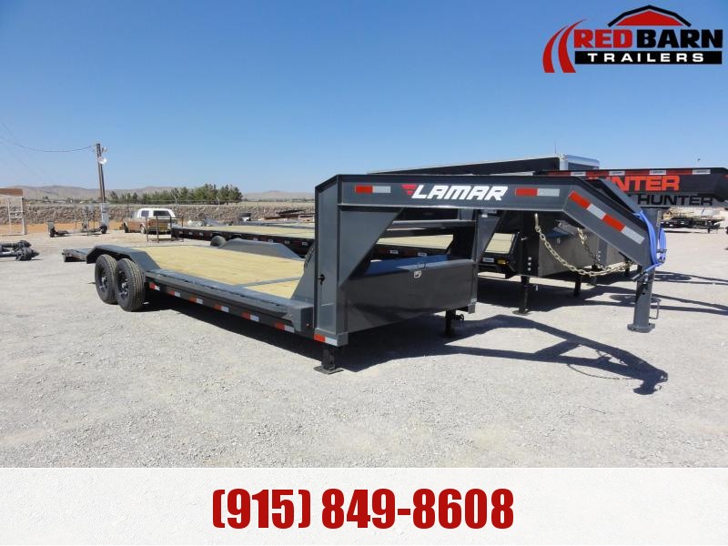 2022 LAMAR 102X24 Equipment Trailer Gooseneck H8022427 Driveover Fenders 2022 LAMAR 102X24 Equipment Trailer Gooseneck H8022427 Driveover Fenders