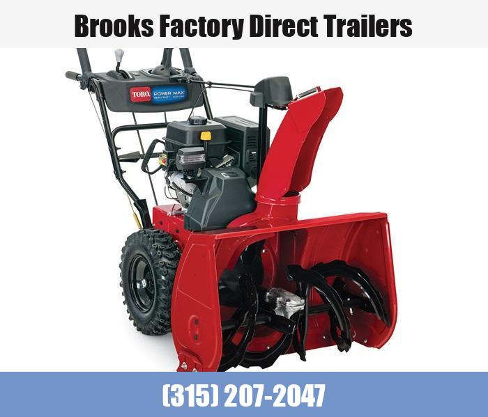 Snowblowers Brooks Factory Direct Trailers Ontario NY Dealer Huge Inventory of Utility Boat Cargo Snowmobile Dump and Equipment Trailers for Sale