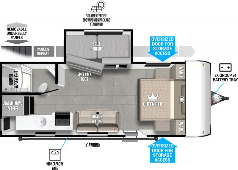 new Travel Trailers Forest River Salem FSX for sale, in Hayward, WI Thumbnail 19