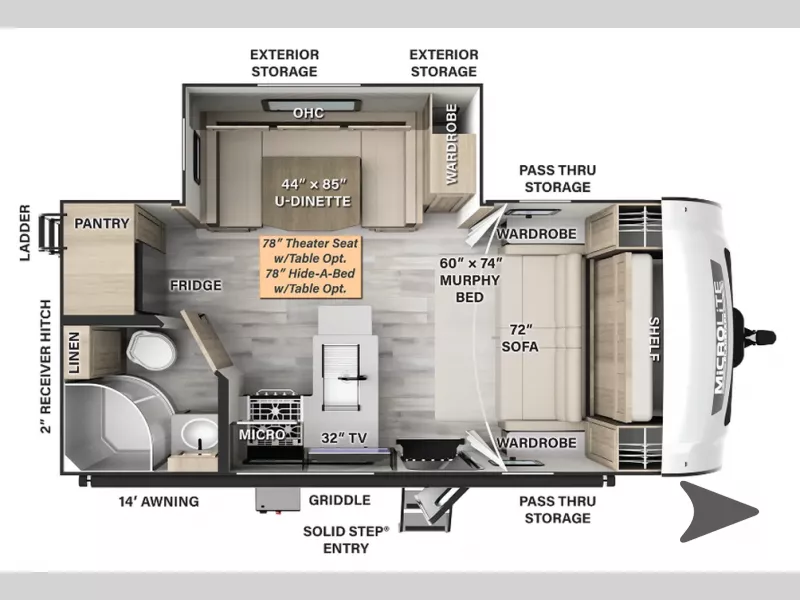 2024 Forest River 21DS Flagstaff Micro Lite Travel Trailer