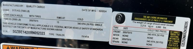 new Cargo (Enclosed) Trailers Quality Cargo  for sale, in Lockport, NY Thumbnail 3