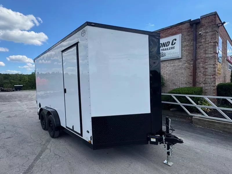 2026 Cargo Mate 7.5X14+12" EXTRA 7K HEIGHT CARGO TRAILER W/REAR RAMP DOOR **BLACKOUT PACKAGE** Cargo / Enclosed Trailer