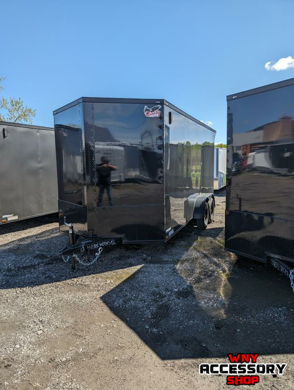 Quality Cargo 7X16+9 7K EXTRA HEIGHT ENCLOSED TRAILER W/REAR RAMP DOOR ***BLACKOUT PACKAGE*** 1738257745