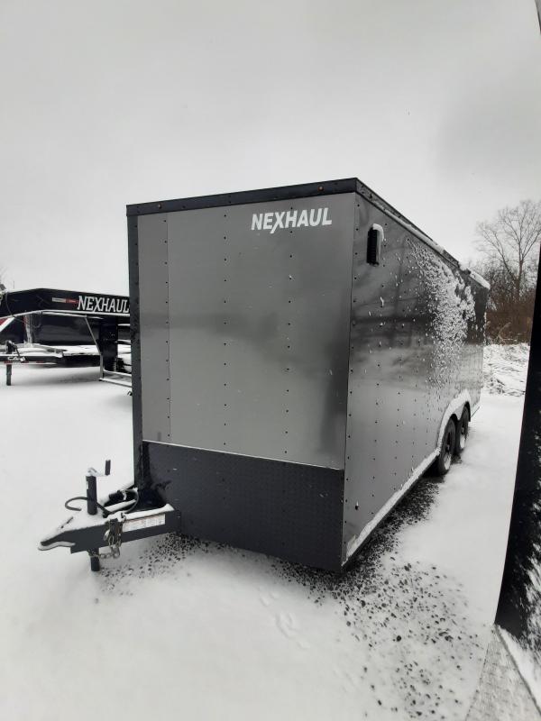 2022 Nexhaul 8.5X16 10K TANDEM AXLE W/REAR RAMP DOOR & BLACK TRIM Cargo