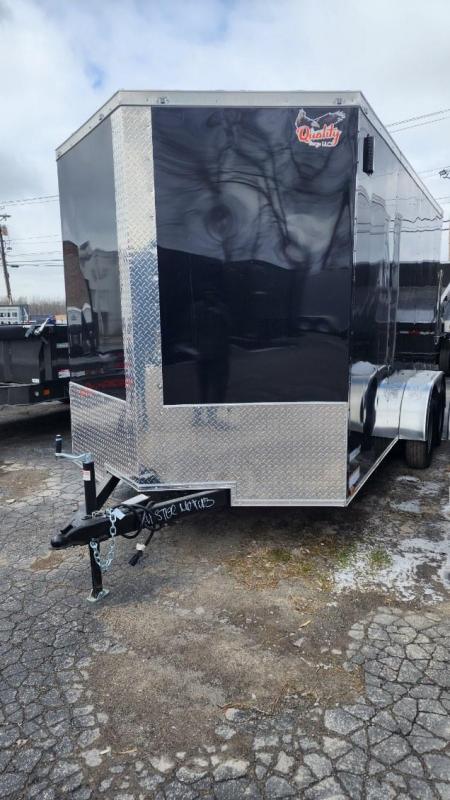 Quality Cargo 7X14+9'' EXTRA HEIGHT ENCLOSED TRAILER W/REAR RAMP DOOR