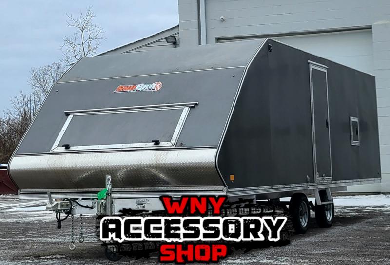 2022 Snopro 101X12 HYBRID SNOWMOBILE TRAILER SINGLE AXLE W/REAR RAMP DOOR **SCRATCH AND DENT