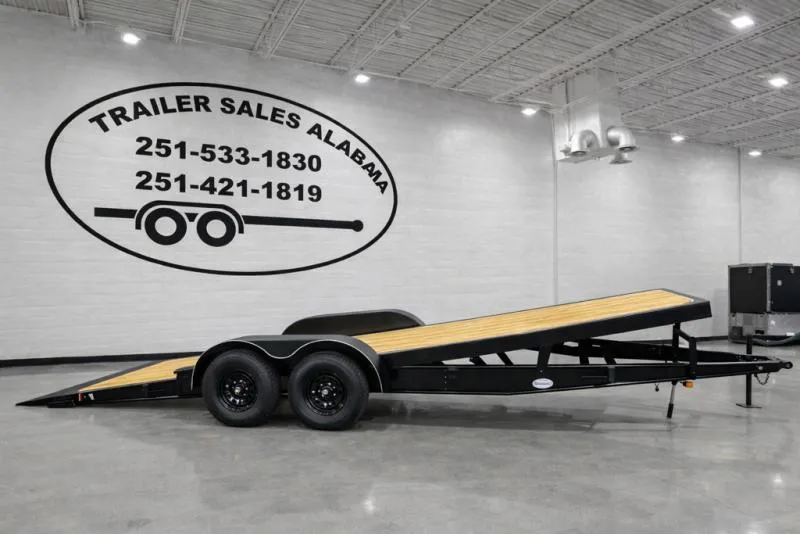 2026 Rogers Welding 6'10X20' Car Hauler 10k Manual Tilt Wood Deck