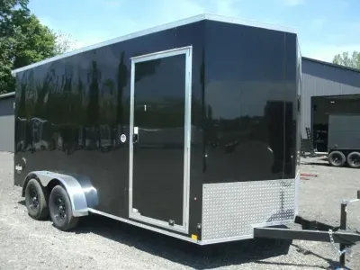 2026 Pace American 7 X 16 Outback DLX Flat Top V-Nose Enclosed Cargo