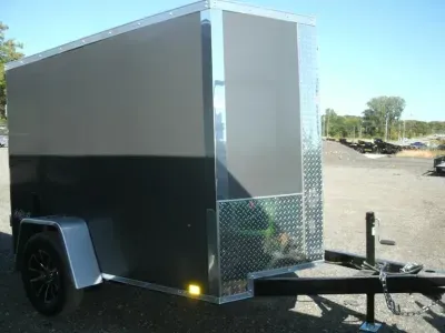 2026 Pace American 5 x 8 Outback DLX Flat Top V-Nose Enclosed Cargo Trailer 3K
