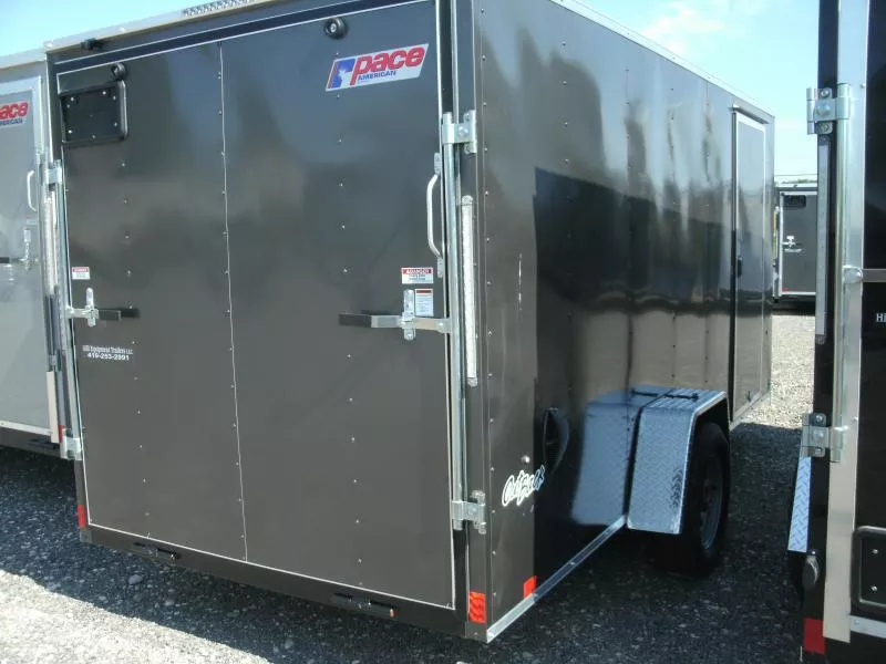 2024 Pace American 6 x 14 Cargo w/brakes- Outback Dlx Ft V-nose Single Cargo / Enclosed Trailer