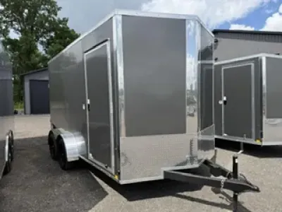 2027 Pace American 7 X 14 Outback DLX Flat Top V-Nose Enclosed Cargo Trailer 7K 