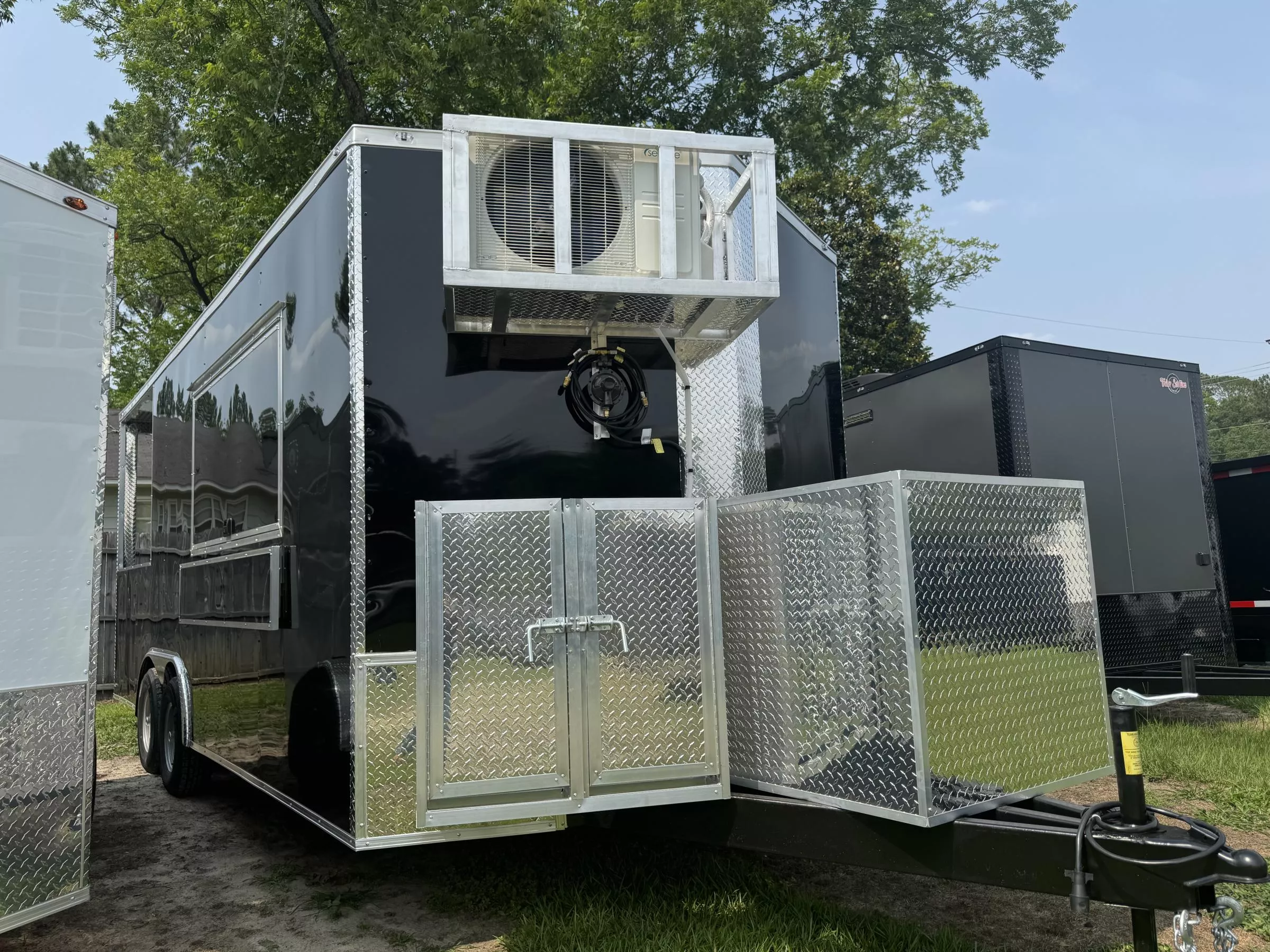 2025 Steel Pines Cargo 8.5X20TA3 FOOD CONCESSION SOLID WALL BBQ PORCH TRAILER WITH COOKING EQUIPMENT  Vending / Concession Trailer