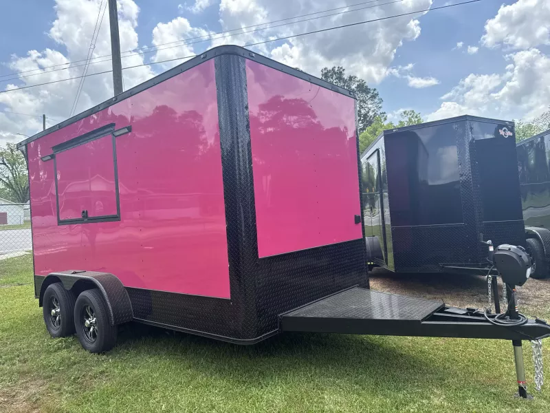 2025 Steel Pines Cargo 7X14TA2 Beverage Concessions Pink Blackout ...