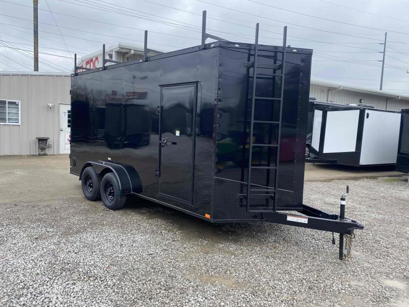 2023 Seed Cargo 7x16 WORK TrailerRacksBarn Doors5200 lb Cargo / Enclosed Trailer Speed