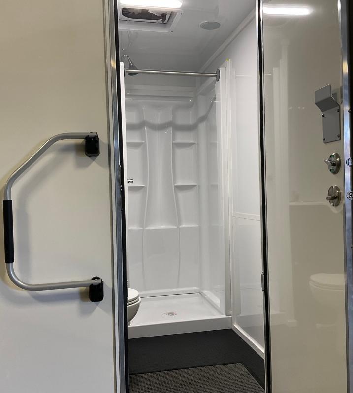 3 Station Restroom / Shower Trailer Electric HW Ready2Go Restroom