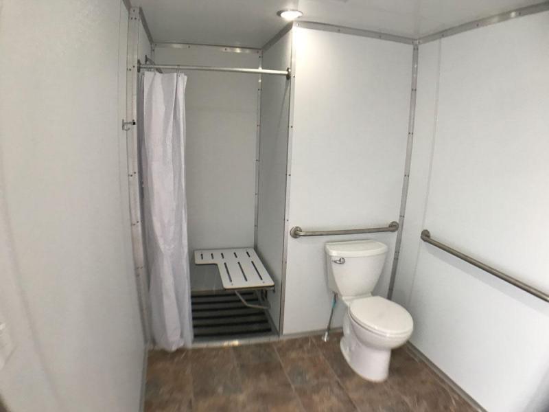 1 Station ADA Shower Trailer Portable Restroom Combo 1 Station ADA Shower Trailer Portable Restroom Combo