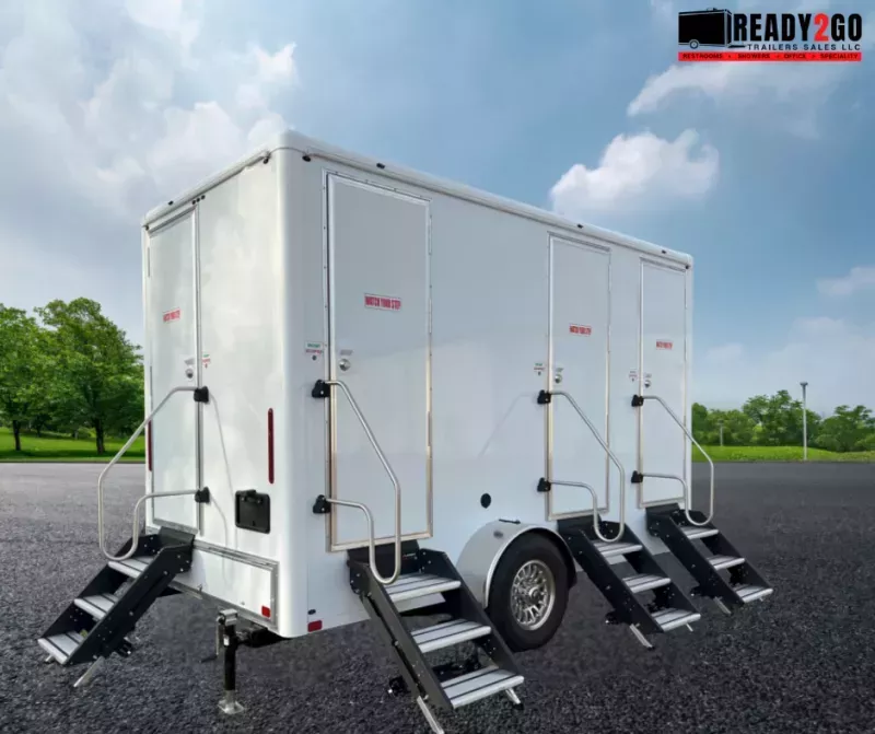 4 Station Restroom Trailer - Private Suites (3+1) Ironside Interior (No Winter Package)