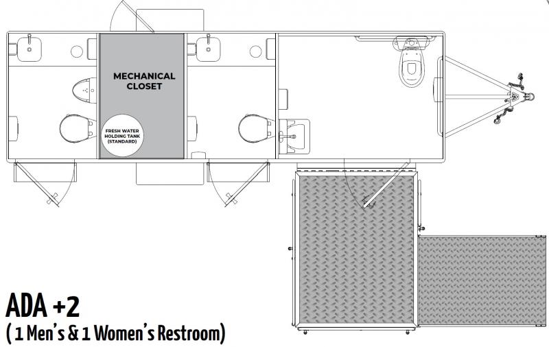 3 Station ADA +2 Station Restroom Trailer (June 2024) Ready2Go