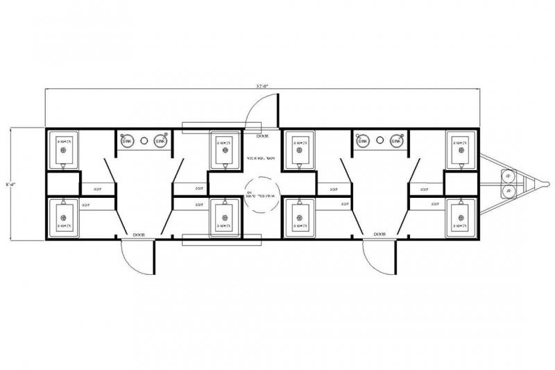 8 Station Shower Trailer