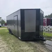8.5X20 TANDEM 5,200 AXLES CHARCOAL CARHAULER ENCLOSED CARGO TRAILER