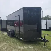 7X16TA TANDEM AXLE BLACKOUT CARGO ENCLOSED TRAILER