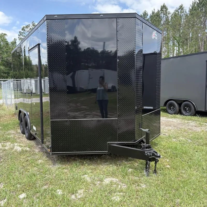 8.5X18TA TANDEM AXLE ENCLOSED CARGO CARHAULER TRAILER