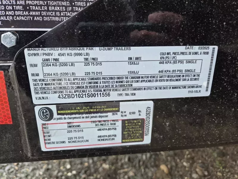 new Dump Trailers U-Dump  for sale, in Golden, CO Thumbnail 8