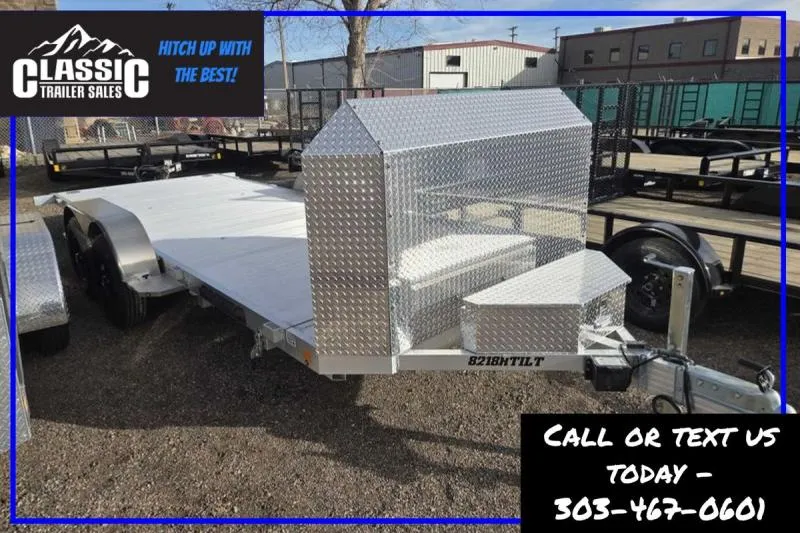 2027 Aluma 8218HTILTANV Car / Racing Trailer