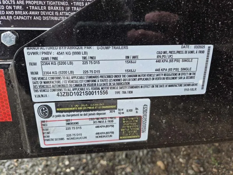 new Dump Trailers U-Dump  for sale, in Golden, CO Thumbnail 8