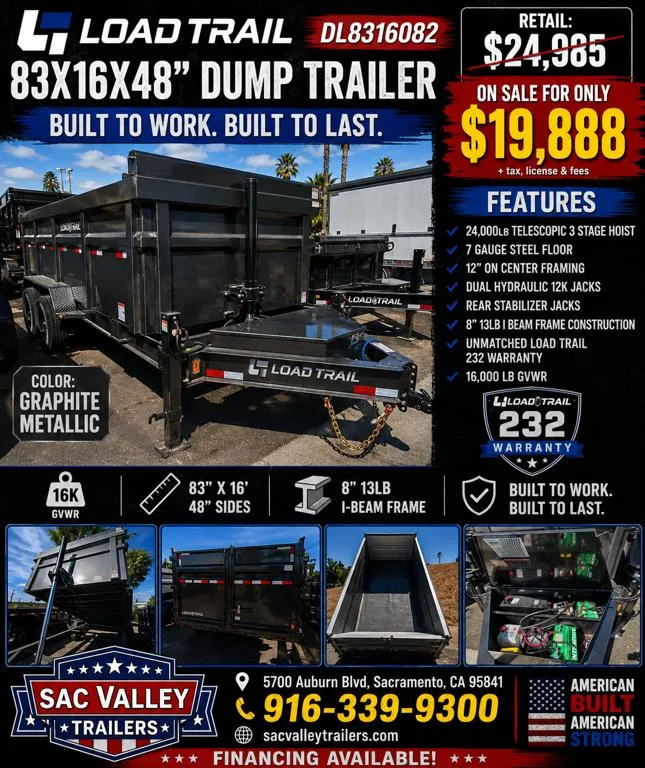 new Dump Trailers Load Trail  for sale, in Sacramento, CA image-0